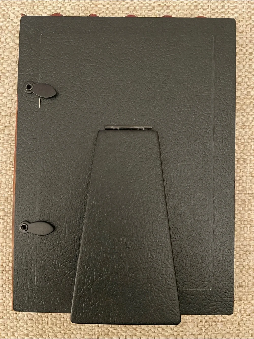 Faux Leather Book Spine Picture Frame - Burgundy